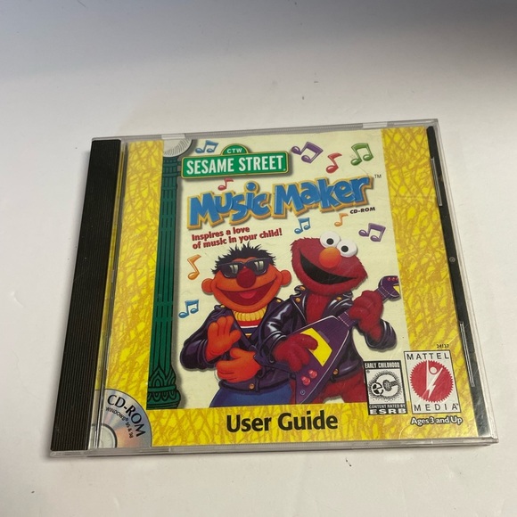 Other - Vintage 1999 Sesame Street PC CD-ROM Music Maker Software Education Mattel Media